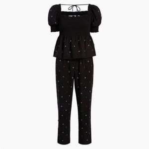 Hill House Black Jumpsuit with Colorful Accents